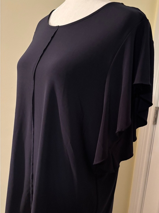 Tommy Hilfiger Tops - Tommy Hilfiger Navy Flutter Sleeve Tunic Top